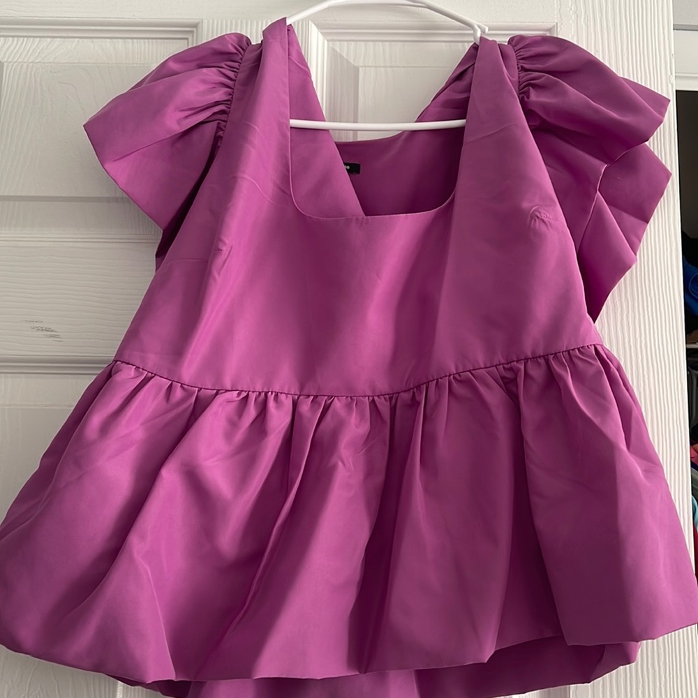 New without tags Purple Peplum Shirt